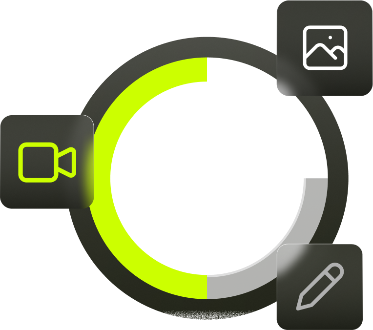 Quality Content Produktion Icon vom Adcollective der besten Meta Paid Social Ads Agentur für Werbung auf Instagram und Facebook Performance Marketing Agentur Berlin